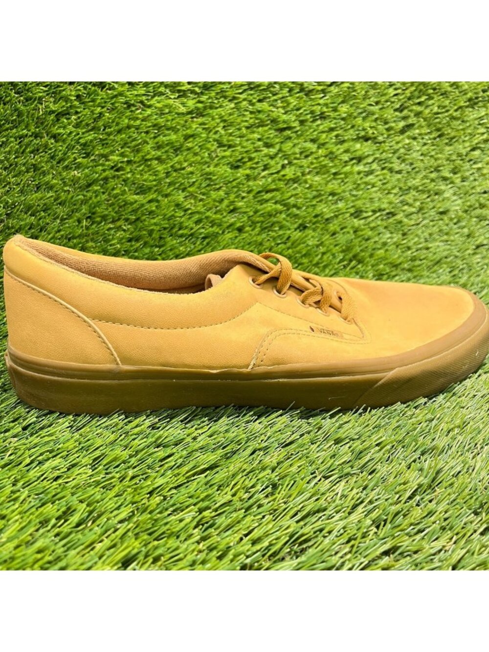 Vans Era Vansbuck Mens Size 11 Wheat Gum Athletic Leather Skate Shoes Sneakers - Picture 1 of 9